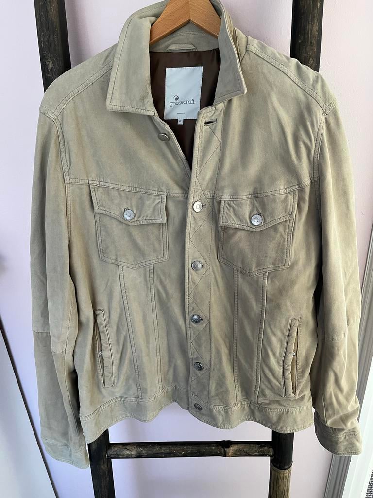 Goosecraft suède leren jas XXL, Ophalen of Verzenden, Gedragen, Overige maten, Beige