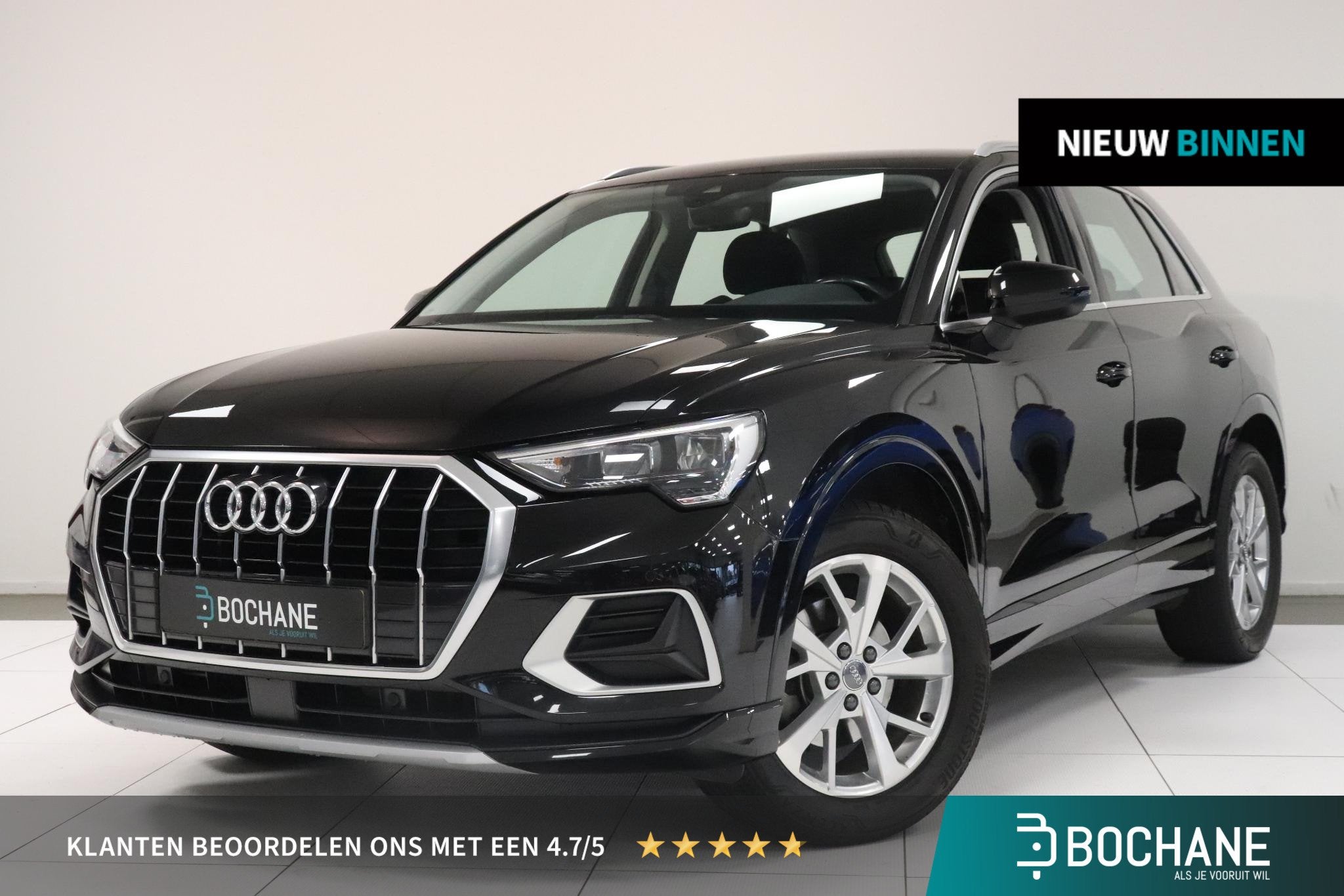 Audi Q3 35 TFSI Advanced | Climate control | Parkeersensoren, Stof, 4 cilinders, Zwart, Origineel Nederlands
