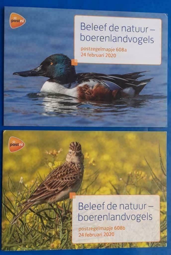 Postzegelmapje 608 A&B - Beleef de Natuur, Boerenlandvogels, Verzenden, Na 1940, Postfris