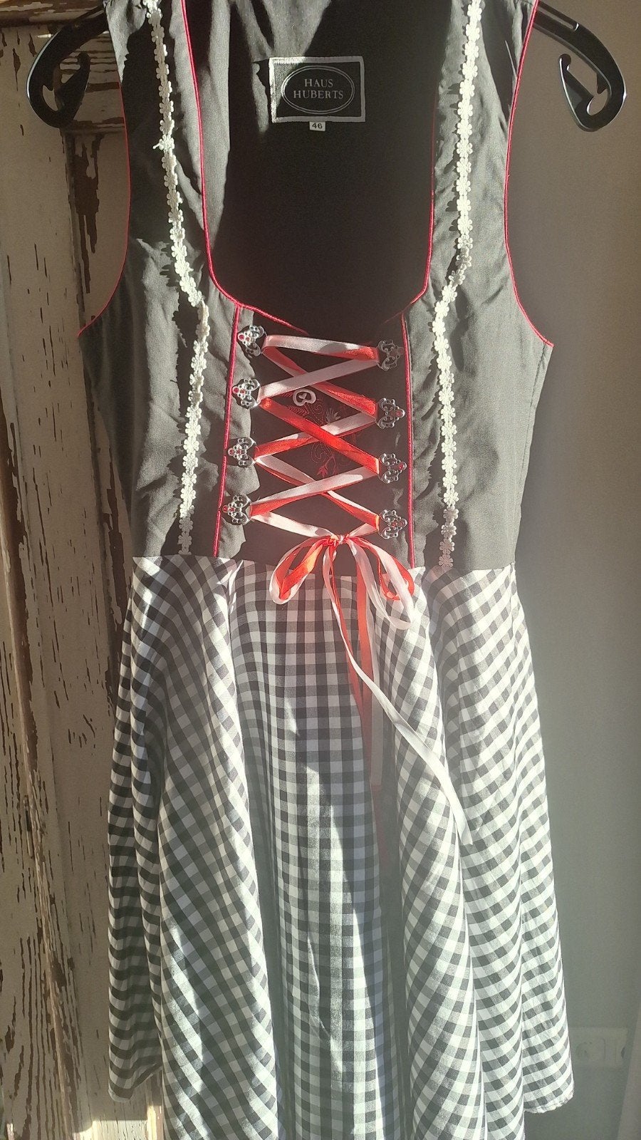 Dirndl Tiroler jurk oktoberfeest, Huberts, Maat 42/44 (L), Ophalen of Verzenden, Overige thema's