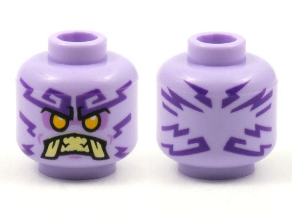 Lego Minifigure,Head Alien Ninjago Islander with Dark Purple, Gebruikt, Lego, Ophalen of Verzenden, Minifiguur