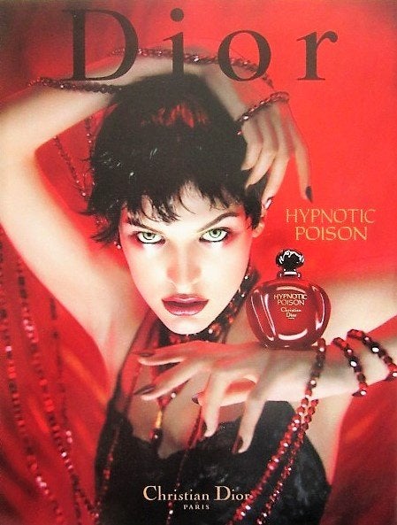 2 vintage advertenties reclames Dior fashion parfum, Ophalen of Verzenden, Gebruikt, Reclamebord