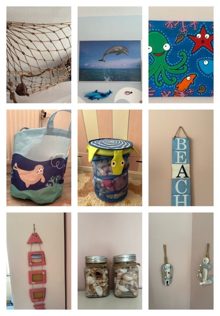 Strand en zee thema kinderkamer accessoires, Ophalen, Gebruikt, Wanddecoratie