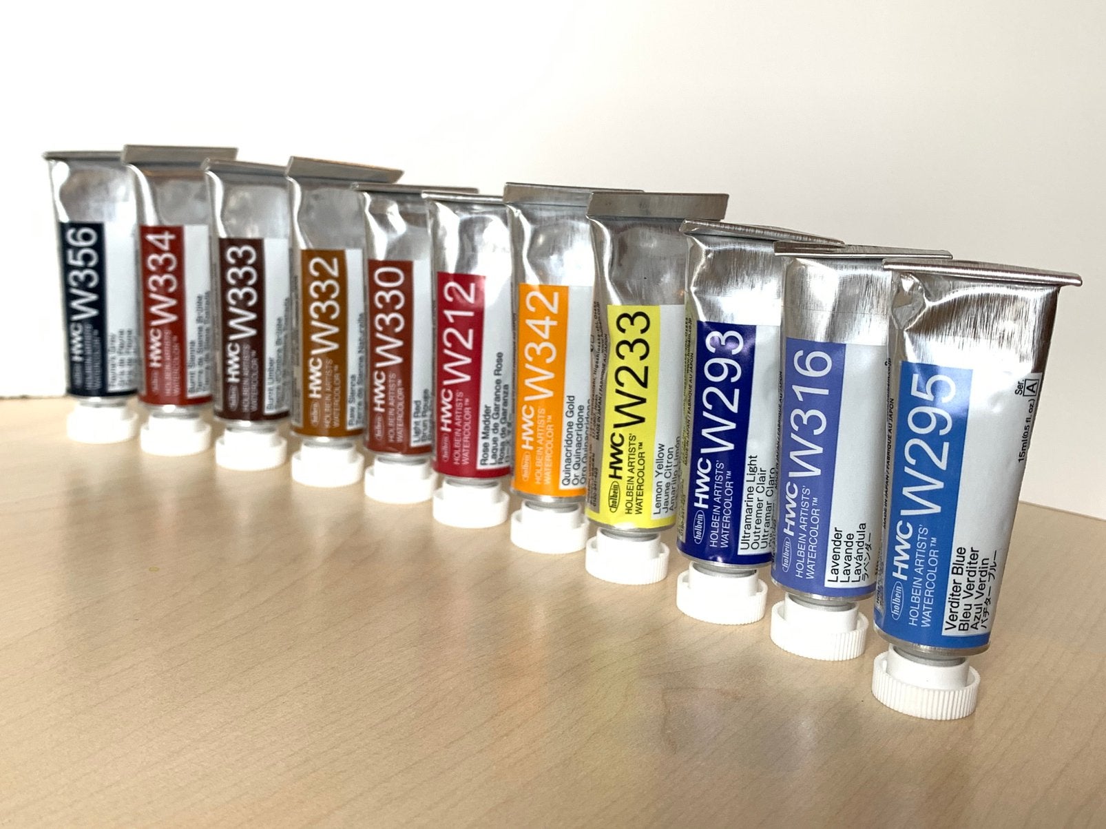 Holbein aquarelverf - 11 tubes van 15 ml !, Hobby en Vrije tijd, Ophalen, Zo goed als nieuw