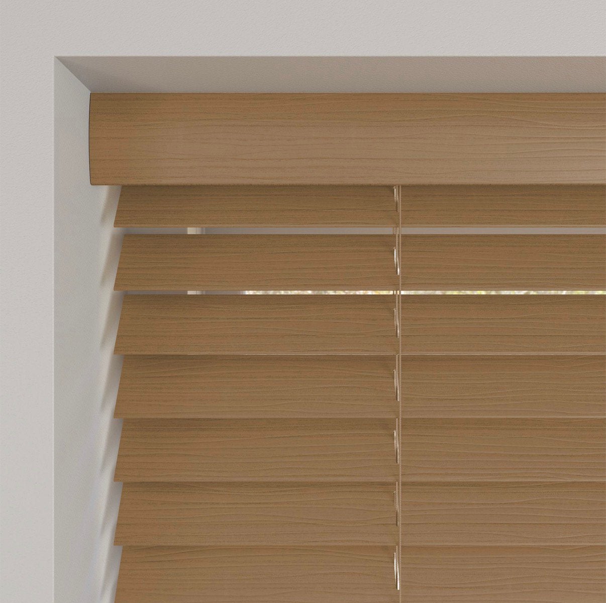 Eiken Sunwood PVC jaloezie met bovenlijst - nieuw in doos, Ophalen, Nieuw, Bruin