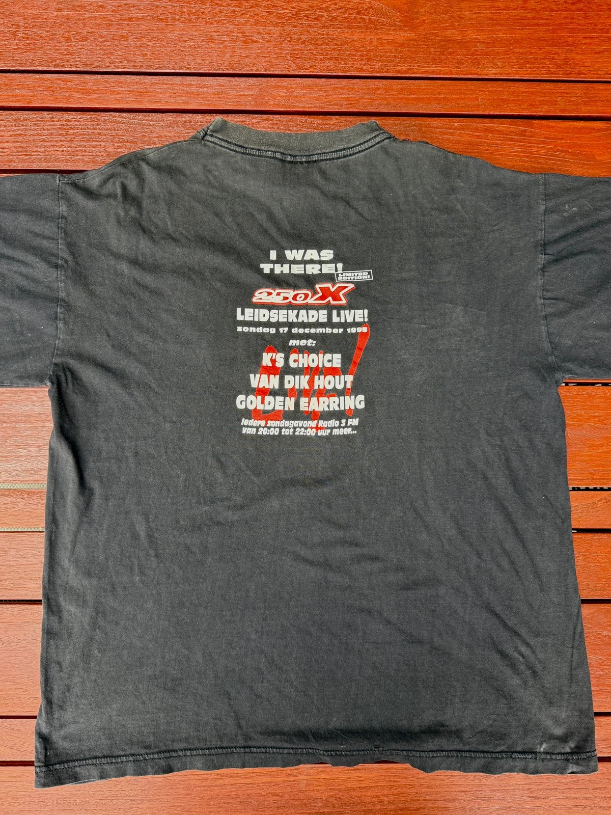 Vintage 250X Leidsekade Live T-shirt Golden Earring, Ophalen of Verzenden, Gedragen, Maat 56/58 (XL), Zwart