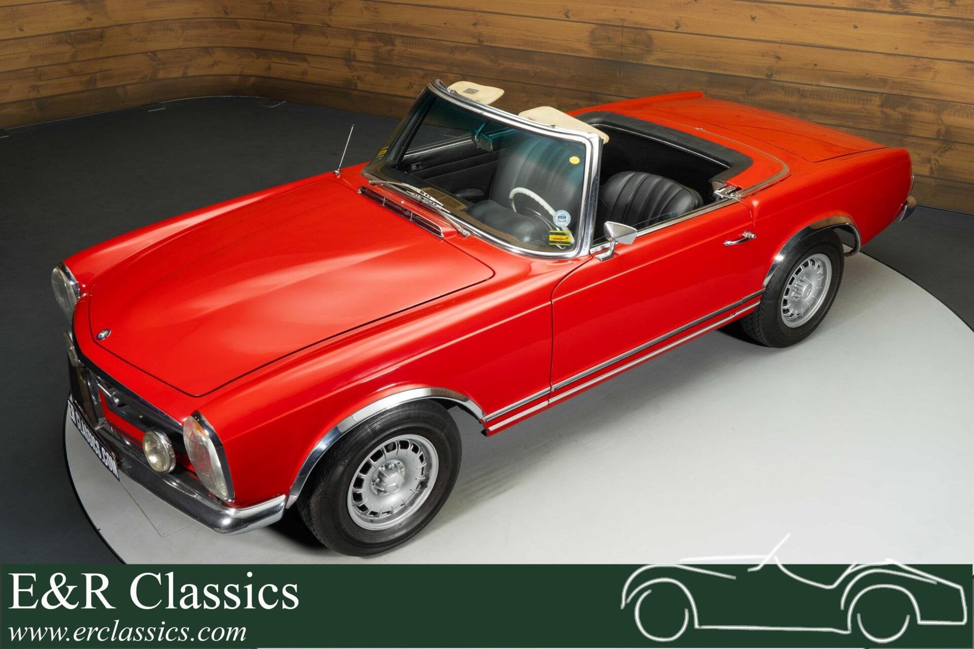 Mercedes 280 SL Cabriolet | 1968, Auto's, Oldtimers, Automaat, Achterwielaandrijving, Zwart, Bedrijf