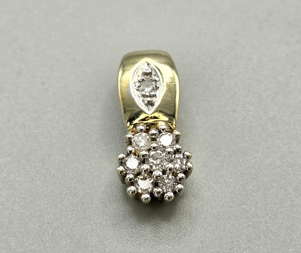Vintage gouden hanger met diamanten. 2026/621, Overige voorstellingen, ., Ophalen of Verzenden, Zo goed als nieuw