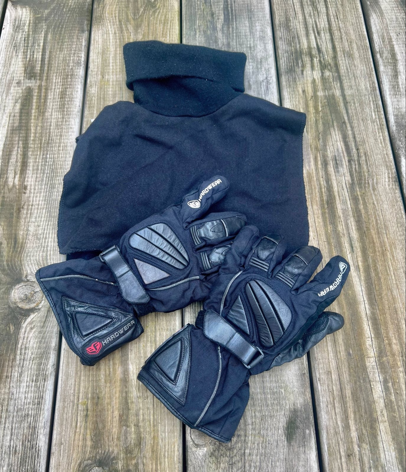 Motorhandschoenen en col Hardwear - Maat M, Motoren, Ophalen of Verzenden, Tweedehands, Dames, Handschoenen