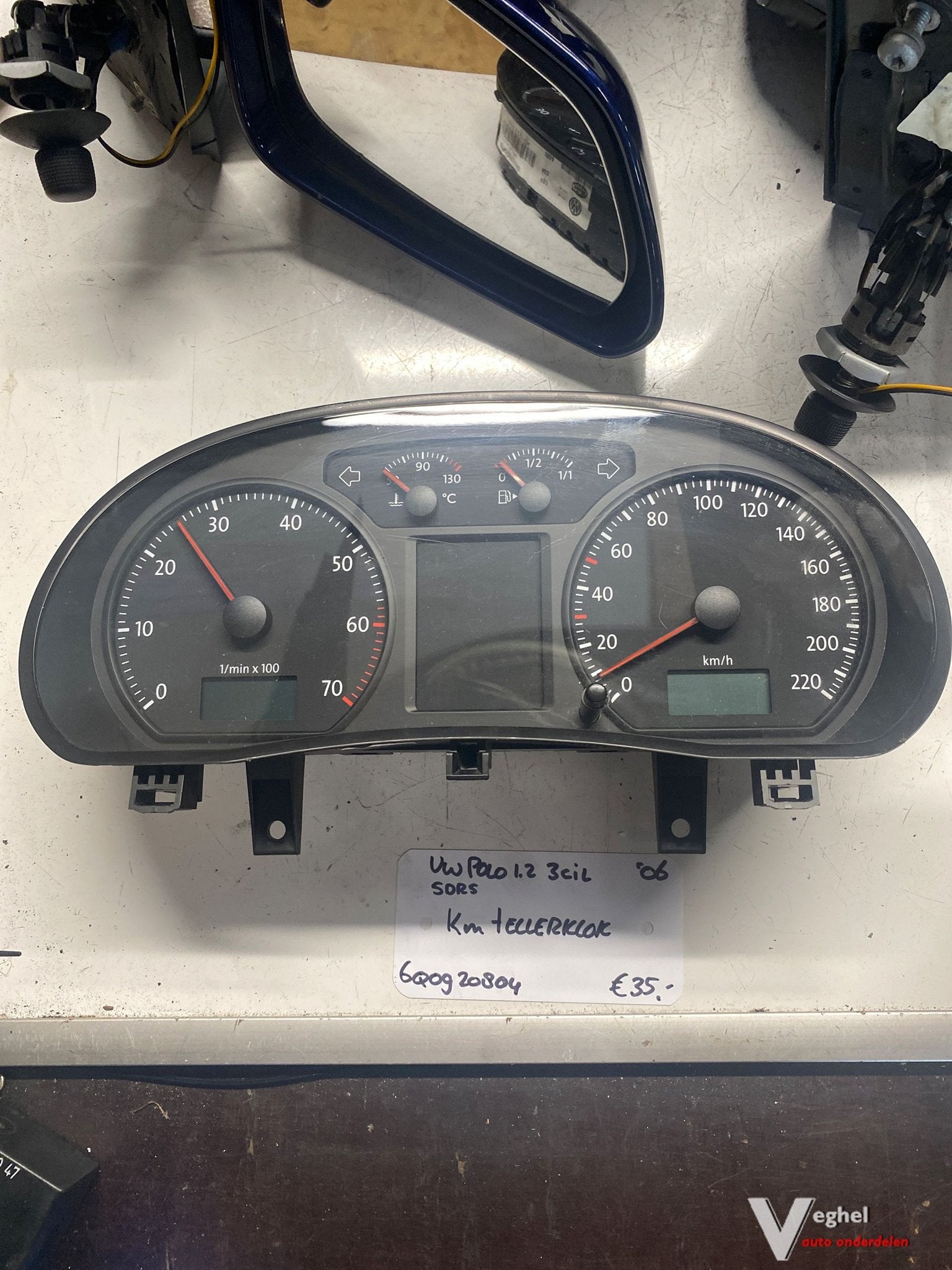 Vw Polo 1.2 3cil 5 drs 2006 2500155 Km Tellerklok, Gebruikt, -, -, Ophalen of Verzenden