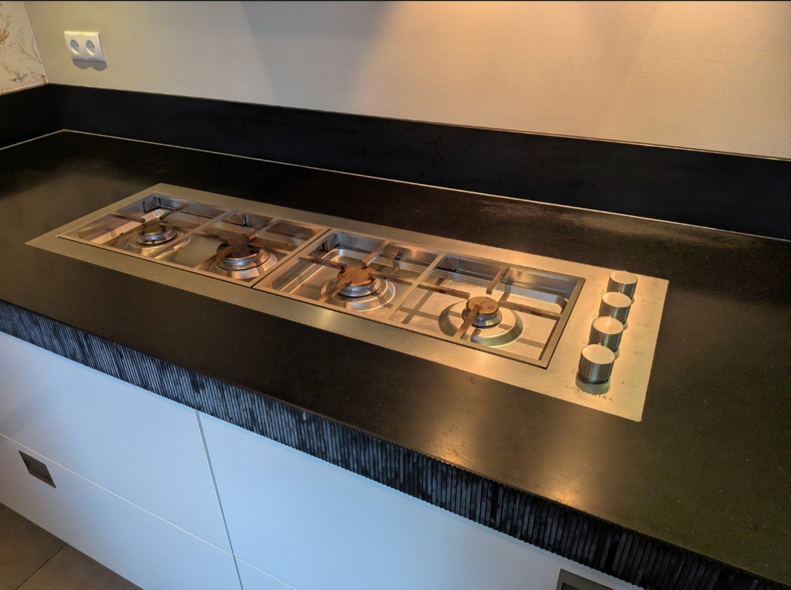 Luxe Keuken met Natuurstenen Blad, evt transport,, Ophalen, Wit, Hoekkeuken, Graniet of Steen