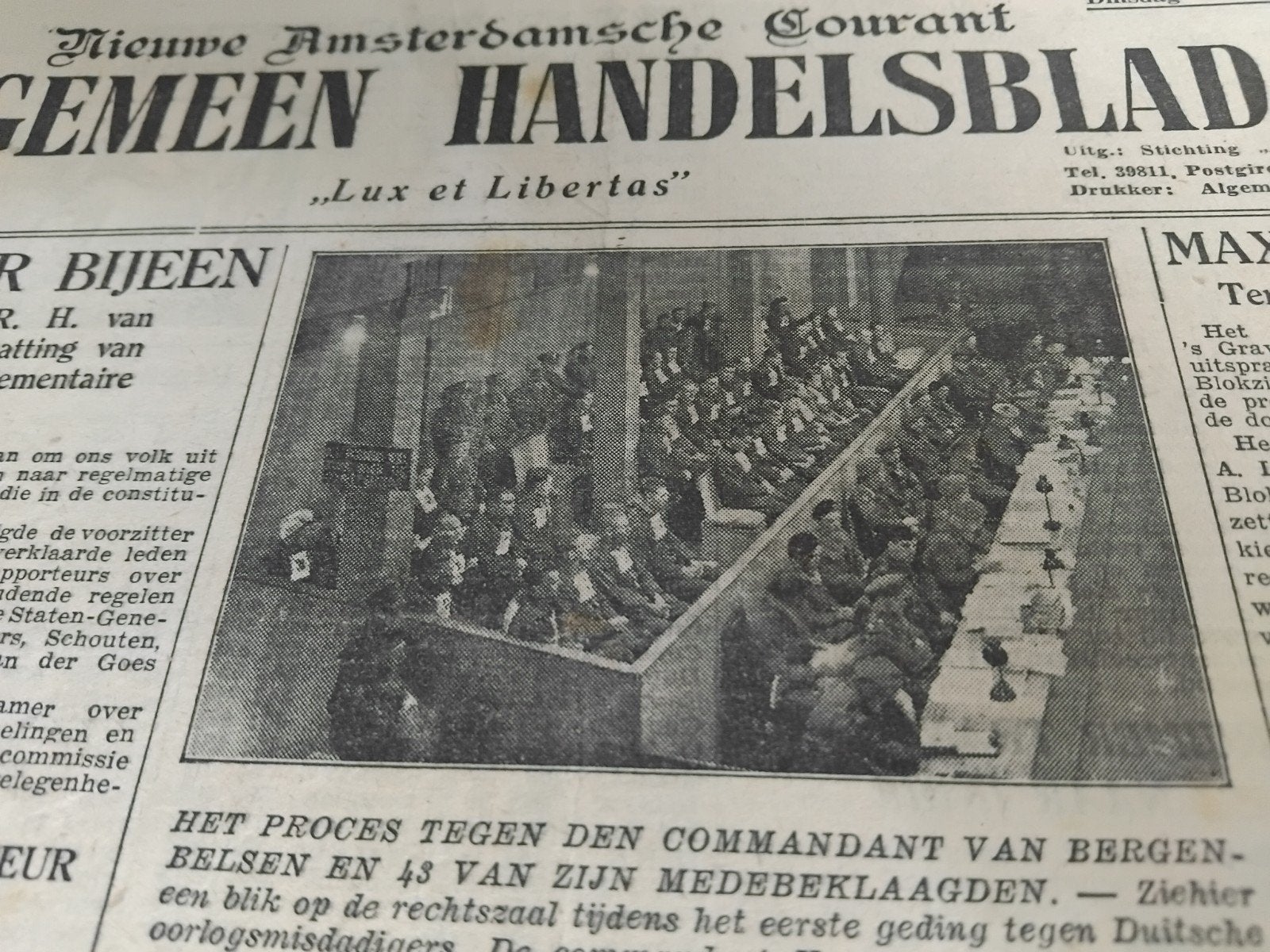 50x Algm.Handelsblad Asd 1945., Ophalen of Verzenden, Gelezen, Muziek, Film of Tv