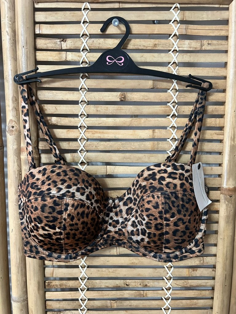 Hunkemöller Leopard Push Up Bikinitop 65E, Kleding | Dames, Badmode en Zwemkleding, Bruin, Nieuw, Ophalen of Verzenden, Bikini
