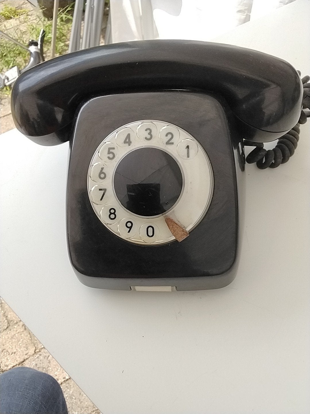 Vintage Telefoon met Draaischijf - Zwart, Jaren '70, Telecommunicatie, Vaste telefoons | Niet Draadloos, Ophalen of Verzenden