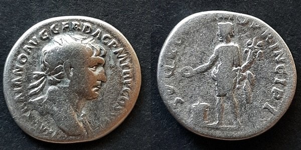 Denarius Trajanus S988RV, Postzegels en Munten, Munten | Europa | Niet-Euromunten, Verzenden, Zilver