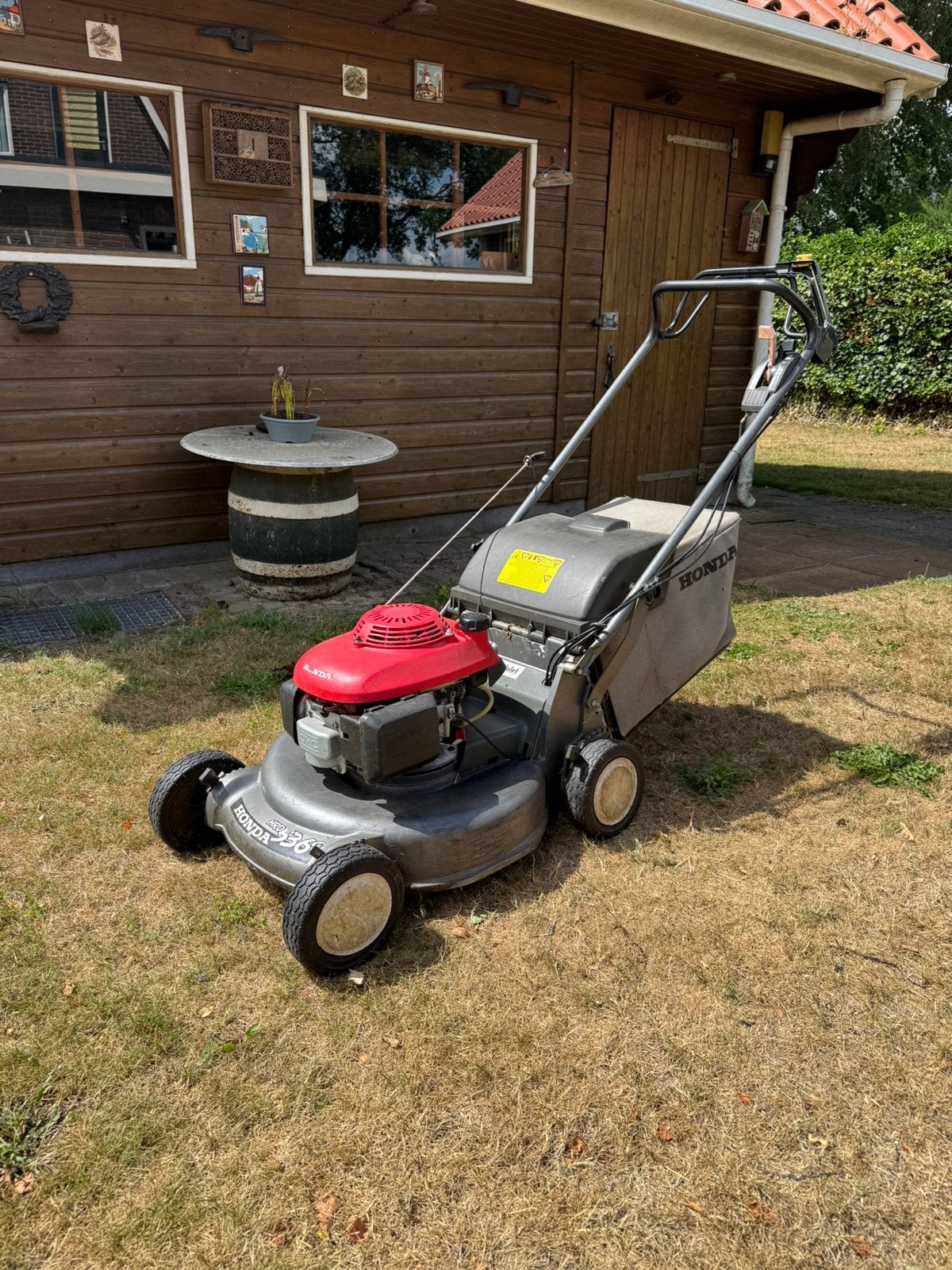 Honda HRD 536C, Tuin en Terras, Grasmaaiers, Gebruikt, Benzine-grasmaaier, 50 cm of meer, Cirkelmaaier, Opvangbak, Ophalen