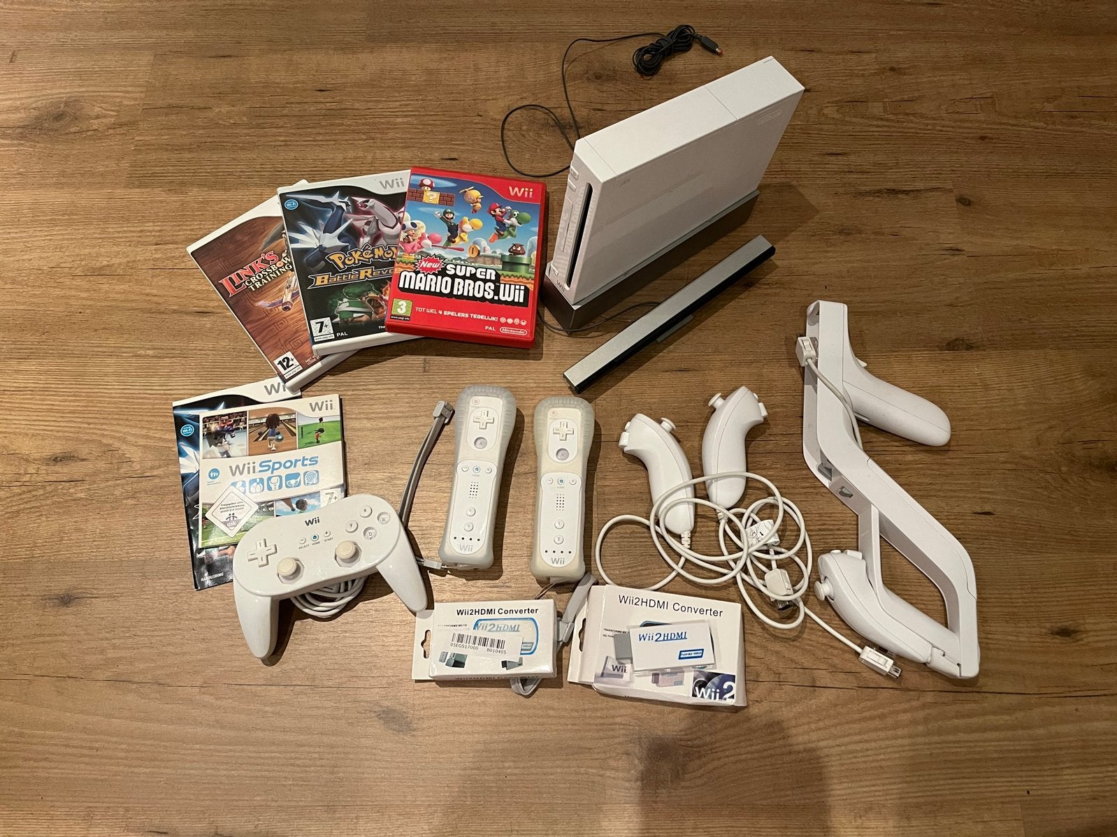Wii console met controllers, games en accessoires, Ophalen, Gebruikt, Met 2 controllers, Met games