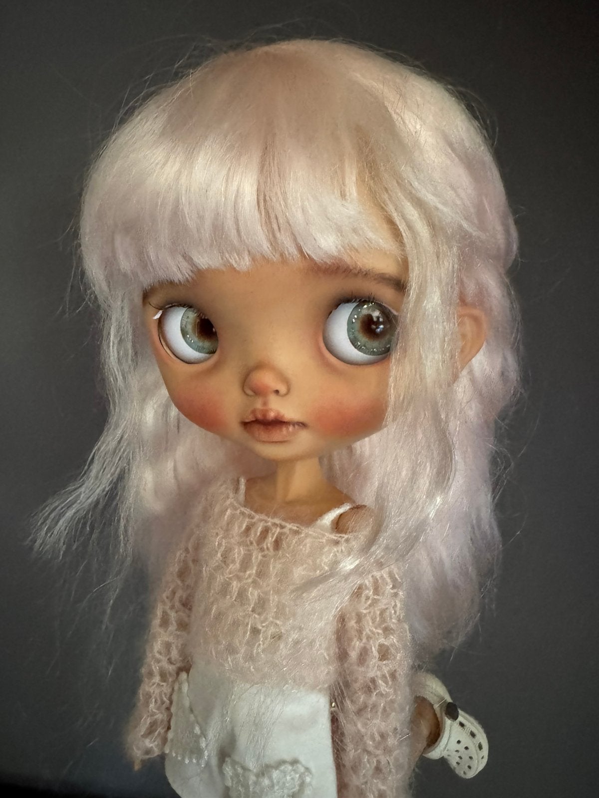 Blythe pruikje met harde cap heel licht roze, Ophalen of Verzenden, Zo goed als nieuw, Kleertjes