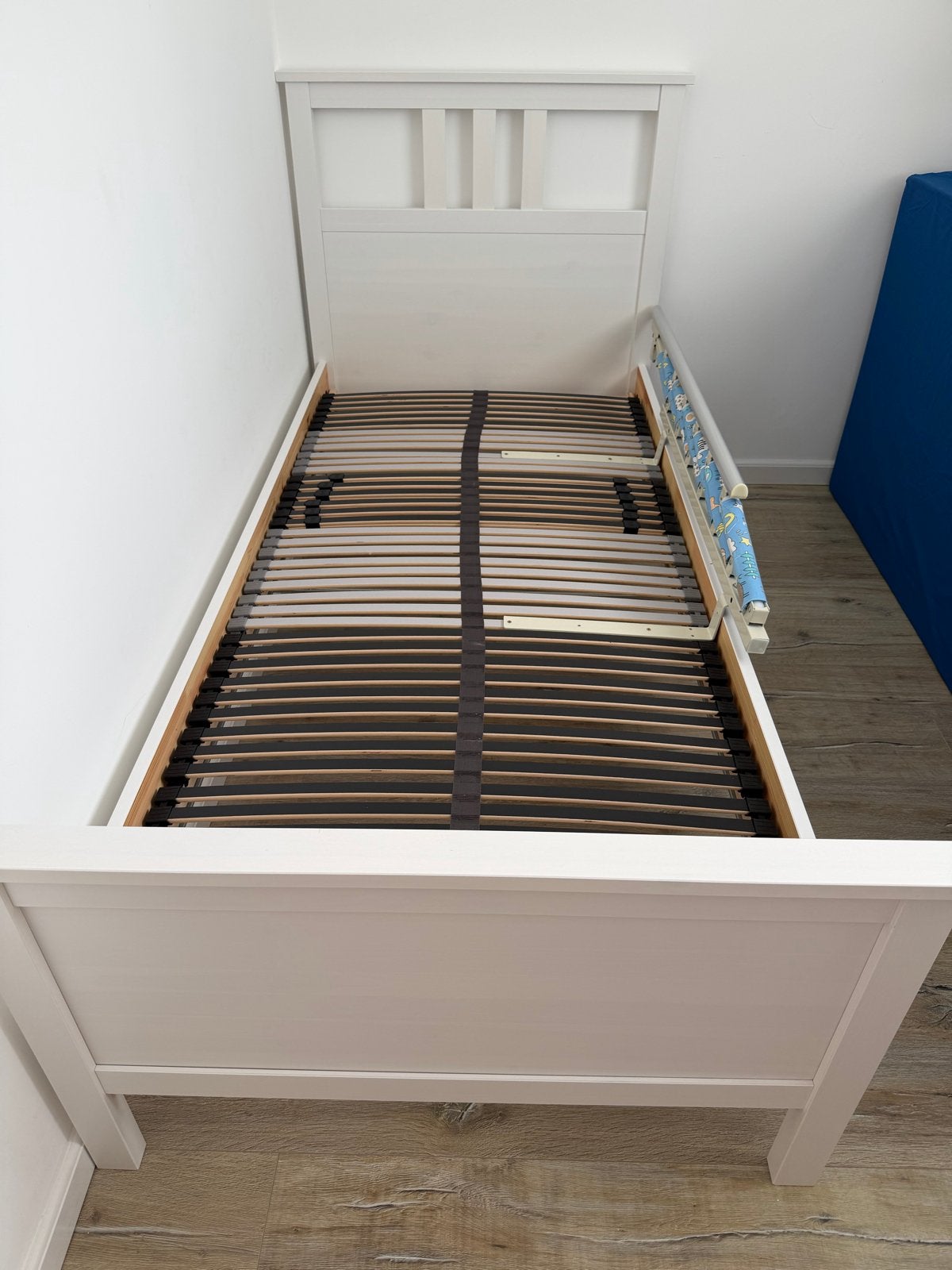 IKEA Eenpersoons Bed met Lattenbodem, Gebruikt, 90 cm, Eenpersoons, Wit