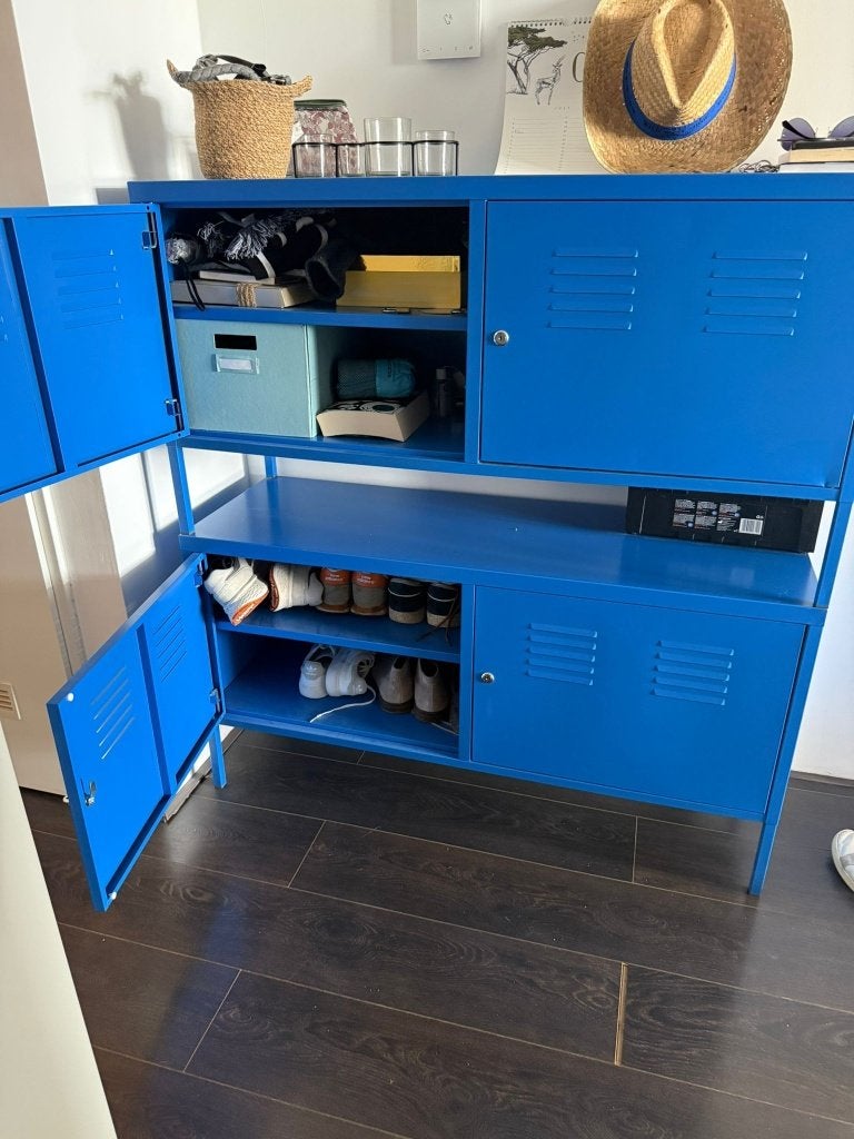 Twee kastjes, Ophalen, 100 tot 150 cm, Zo goed als nieuw, Metaal