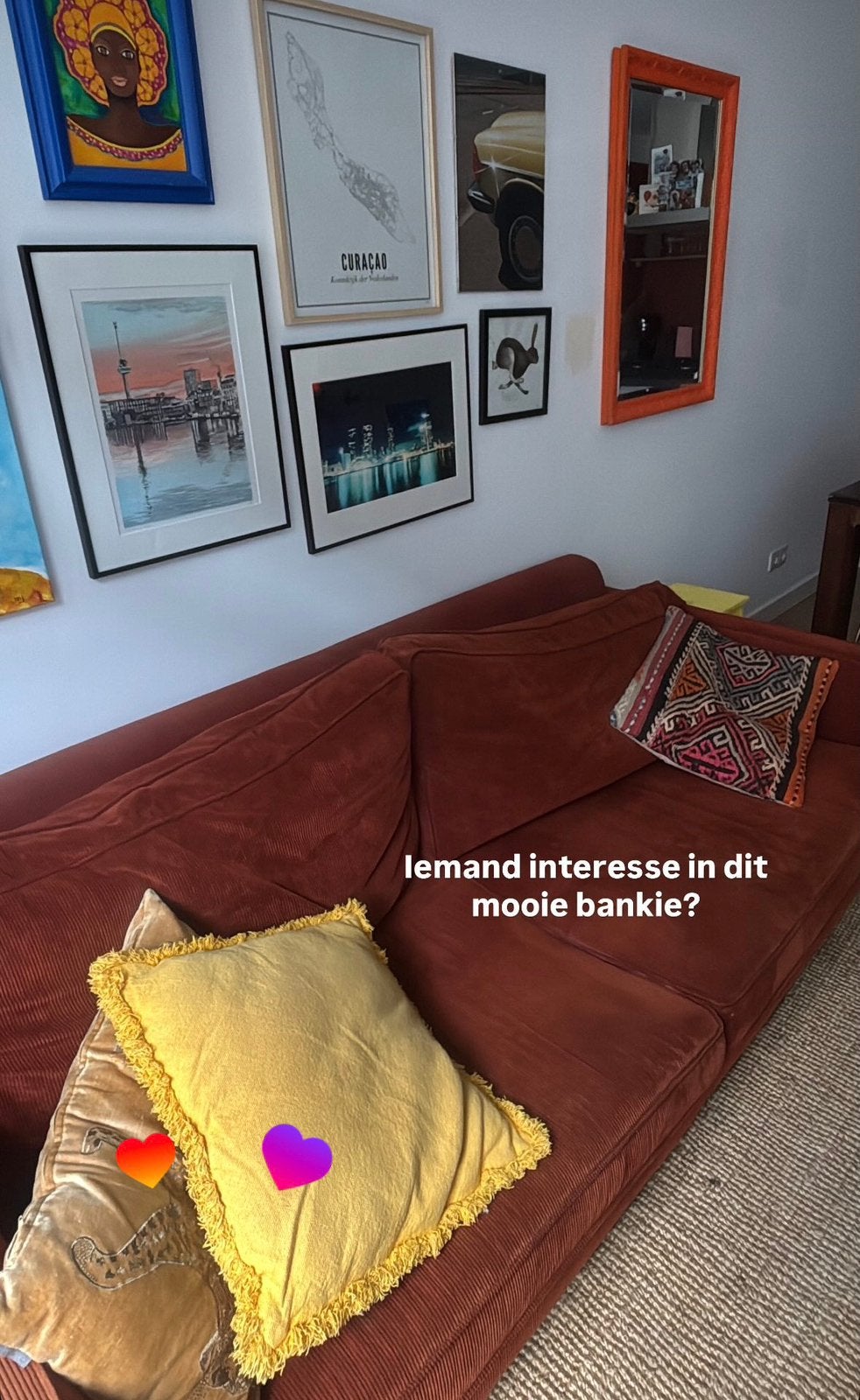 Bank, Ophalen of Verzenden, Zo goed als nieuw, Tweepersoons