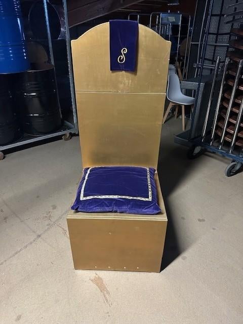 Sinterklaas stoel  Paars, Antiek en Kunst, Ophalen of Verzenden