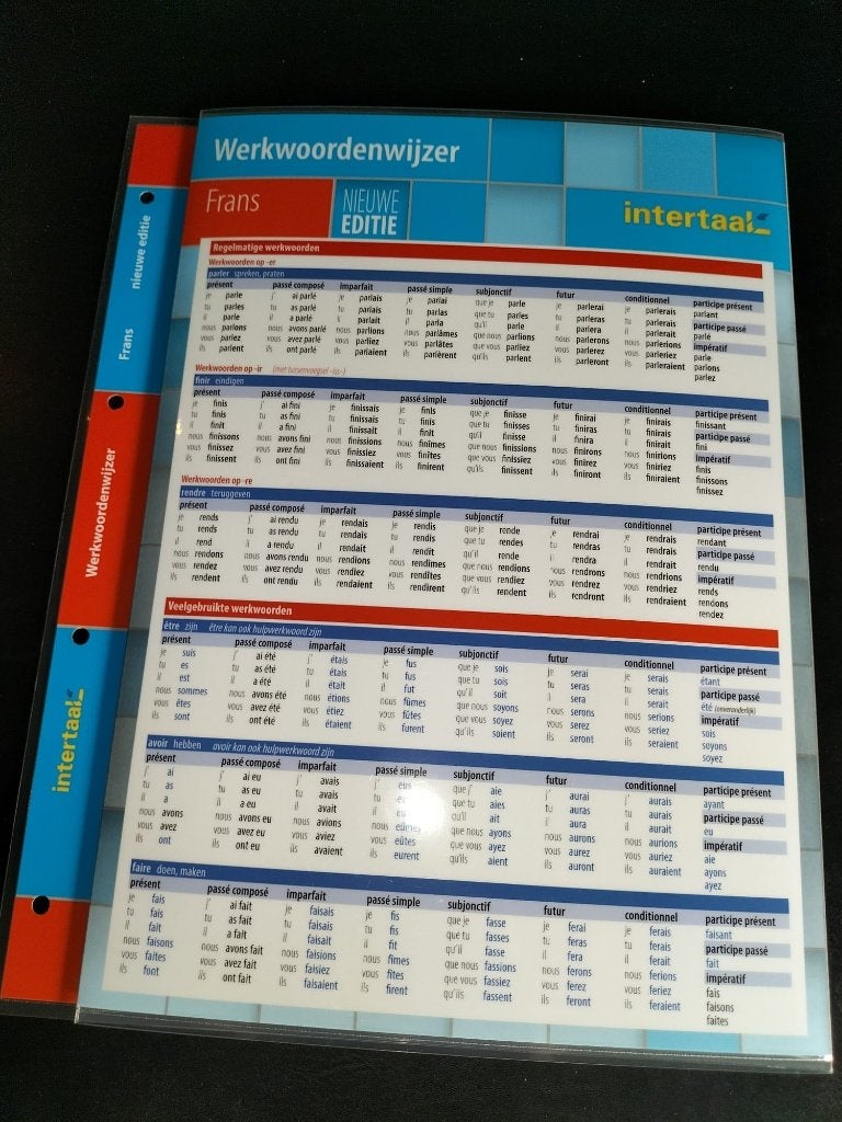 Frans - Werkwoordenwijzer - onderbouw - Intertaal - Nieuw!, Ophalen, Nieuw, Overige niveaus, Frans