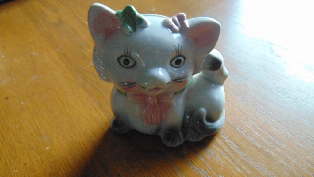 keramiek geglazuurde spaarpot kat / poes, Verzamelen, Spaarpotten, Ophalen of Verzenden, Zo goed als nieuw, Steen, Aardewerk of Keramiek