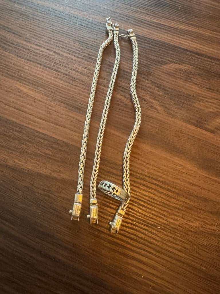 Buddha to Buddha set, Sieraden, Tassen en Uiterlijk, Ringen, Ophalen of Verzenden, Zo goed als nieuw, 17 tot 18, Dame of Heer