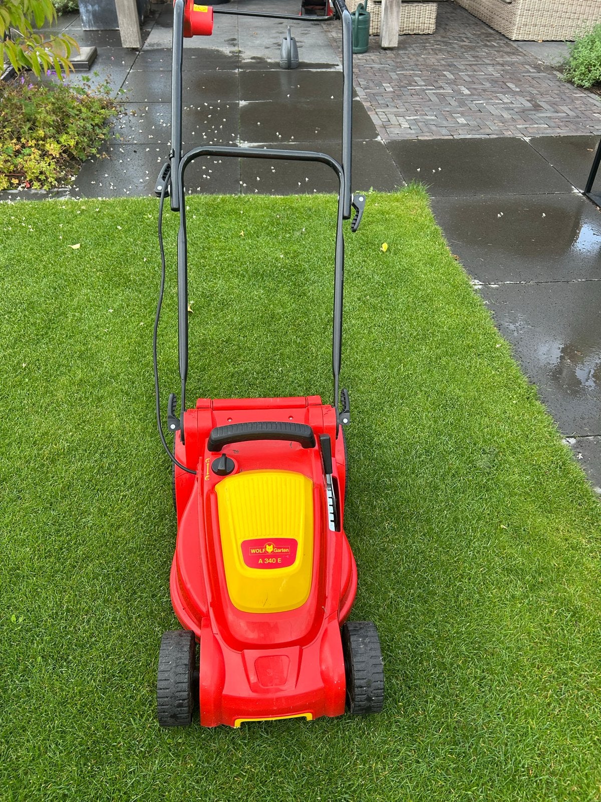 Wolf-Garten A 340 E Elektrische Grasmaaier, Tuin en Terras, Grasmaaiers, Ophalen, Cirkelmaaier, Gebruikt, Elektrische grasmaaier