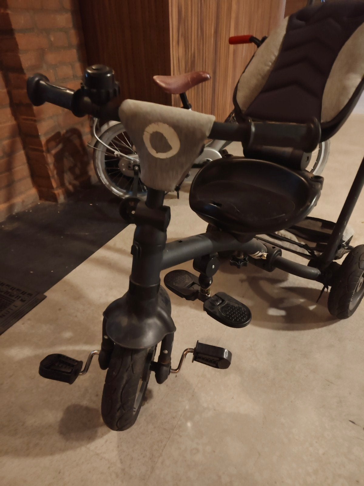 Kinderdriewieler met duwstang, Fietsen en Brommers, Ophalen, Gebruikt, Duwstang
