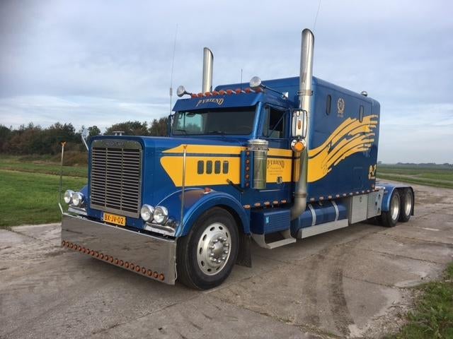 freightliner flc (kenworth ,peterbilt ,mack), Auto's, Vrachtwagens, Bedrijf, Overige merken, Diesel, Handgeschakeld, Blauw, Zwart