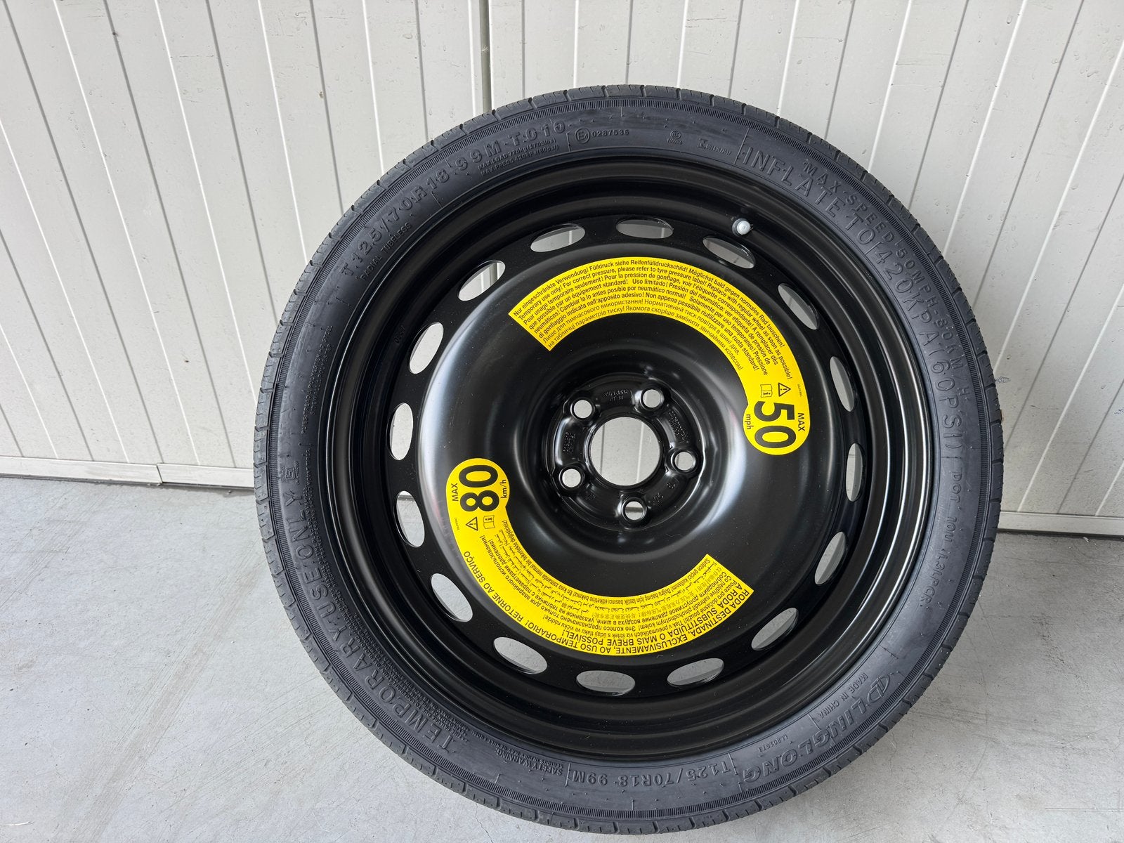 18”org Audi A1/ VW Polo.. Thuiskomer Reservewiel 125/70 R18, Ophalen of Verzenden, Nieuw, 18 inch, Banden en Velgen