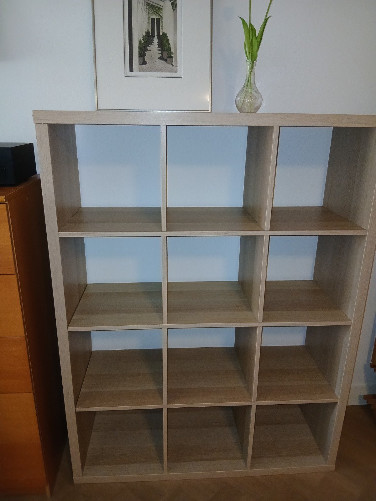 Kallax 3x4 vakken licht eiken, Huis en Inrichting, Woonaccessoires | Cd- en Dvd-rekken, Ophalen, Zo goed als nieuw, Hout