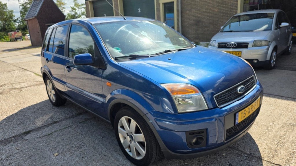 Ford Fusion 1.4i 2007 Airco 124950 km Nap 2e eig. Nwe Apk!!, Voorwielaandrijving, Elektrische ramen, 15 km/l, Blauw