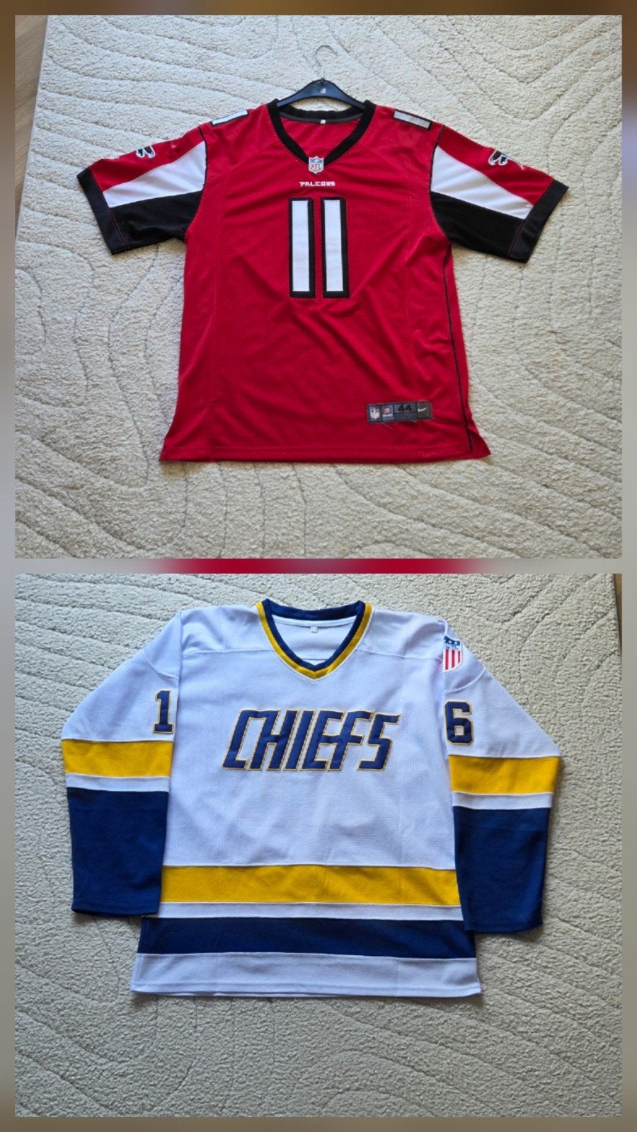 2 Vintage Y2K Jerseys - Atlanta Falcons & Chiefs, Overige maten, Gedragen, Algemeen, Nike, Onbekend