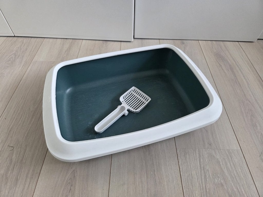 Kattenbak Lizzy met schepje 50x37x13 cm, Dieren en Toebehoren, Ophalen, Gebruikt, Open