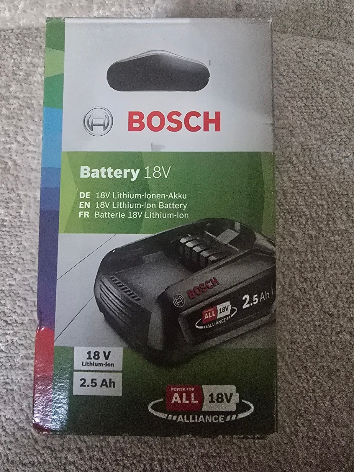 Bosch 18V 2.5Ah Li-ion Accu PBA 18V 2.5Ah W-B, Ophalen of Verzenden, Nieuw, Overige typen