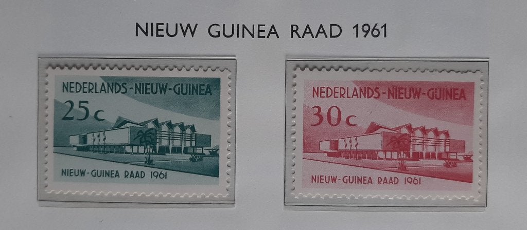 1961 Nederlands Nieuw Guinea Raad Nvph Nr. 67 - 68 Postfris, Postzegels en Munten, Ophalen, Postfris, Nieuw-Guinea