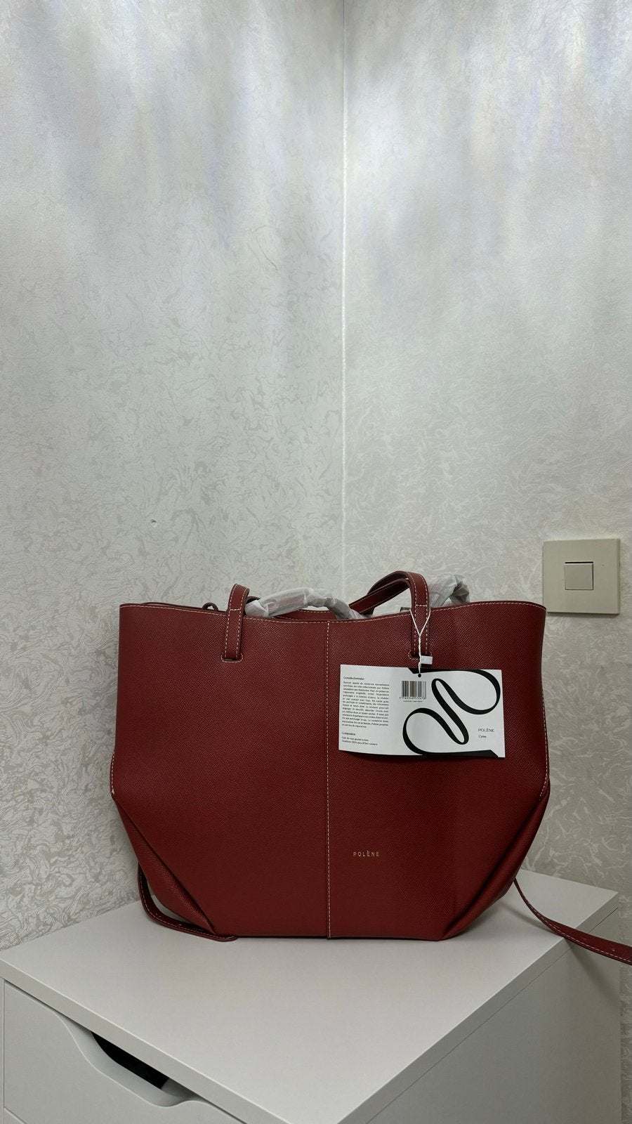 Polène tas - Nieuw met label, Sieraden, Tassen en Uiterlijk, Ophalen of Verzenden, Nieuw, Rood, Shopper