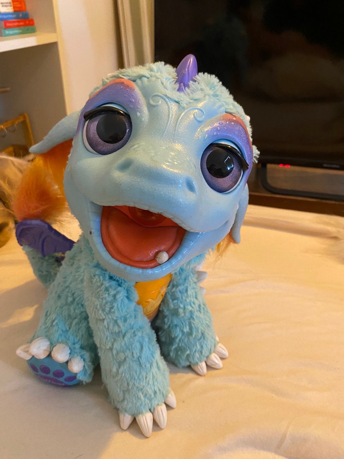 Furreal torch draak, Gebruikt, Overige typen, Blauw, Ophalen of Verzenden