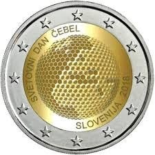 2 Euro Slovenie 2018 - Wereld Bijendag - UNC, Verzenden, Slovenië, 2 euro, Losse munt
