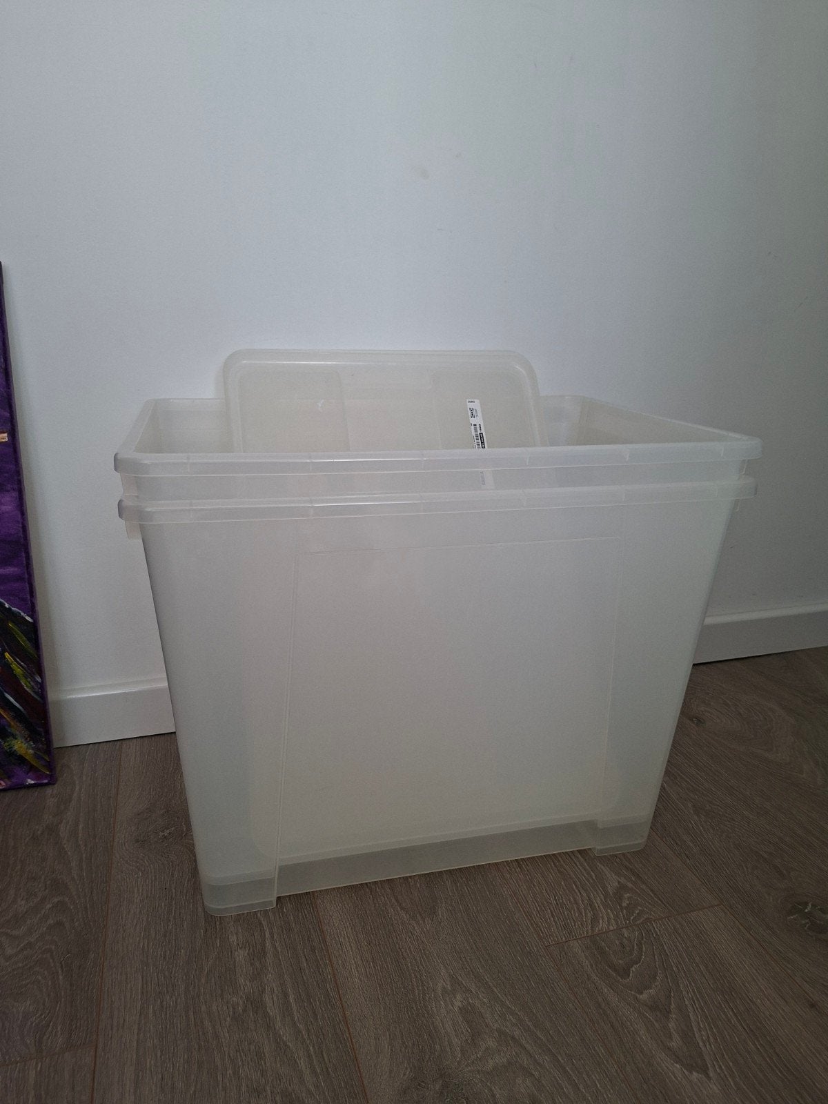 IKEA SAMLA opbergbox met deksel (65 liter), Ophalen, Gebruikt, 50 tot 100 cm, 5 – 50