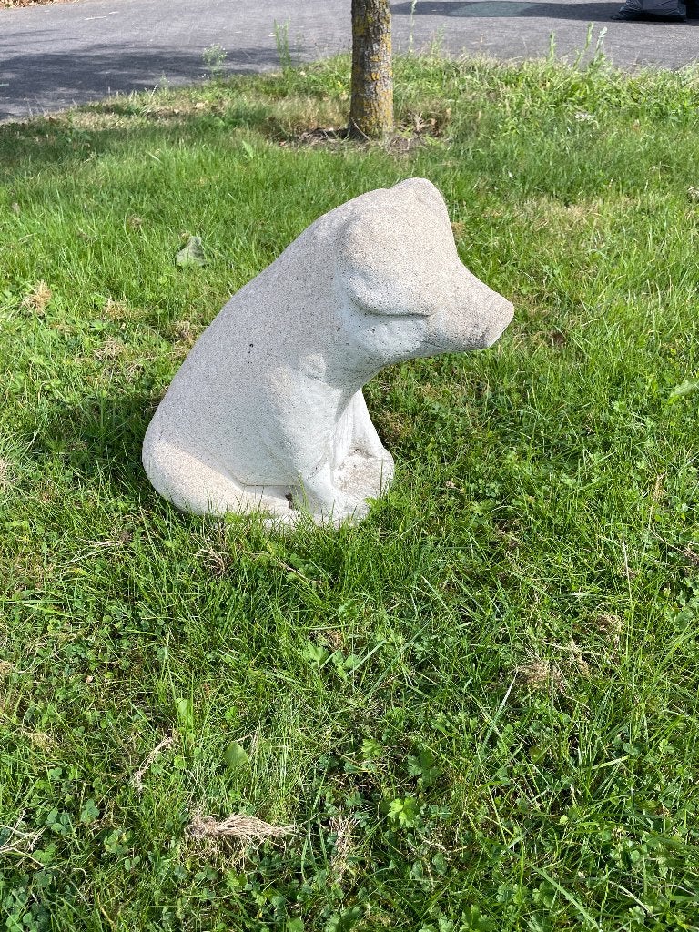 Tuinbeeld varkentje, Tuin en Terras, Ophalen, Gebruikt, Beton, Dierenbeeld