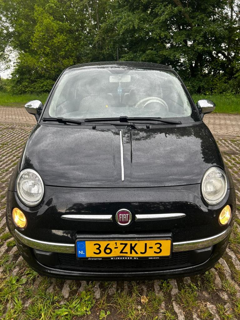 Fiat 500 0.9 85pk Twinair Turbo 2012 Zwart, Voorwielaandrijving, 31 €/maand, Origineel Nederlands, Handgeschakeld