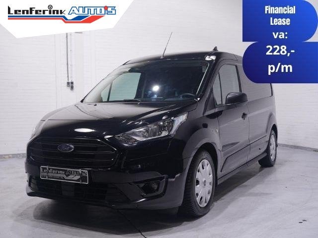 Ford Transit Connect 1.5 TDCi 100 pk L2 Navi, Camera, Opberg, Auto's, Voorwielaandrijving, Gebruikt, Zwart, Bedrijf