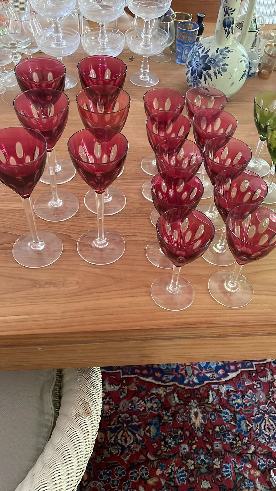 Wijnglazen Val St Lambert kristal, Ophalen