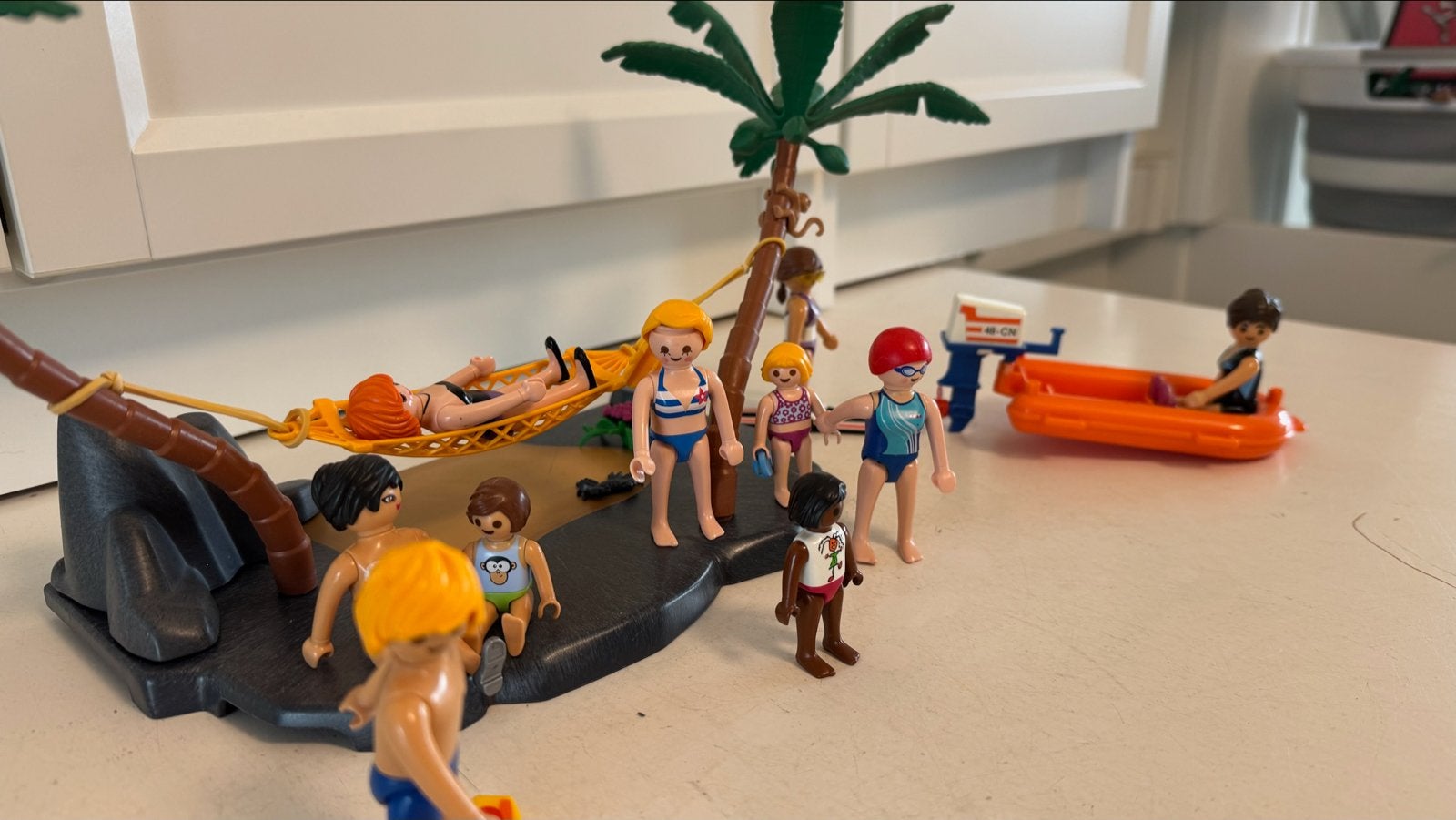 Playmobil strandset met veel figuren en accessoires, Ophalen of Verzenden, Zo goed als nieuw, Complete set