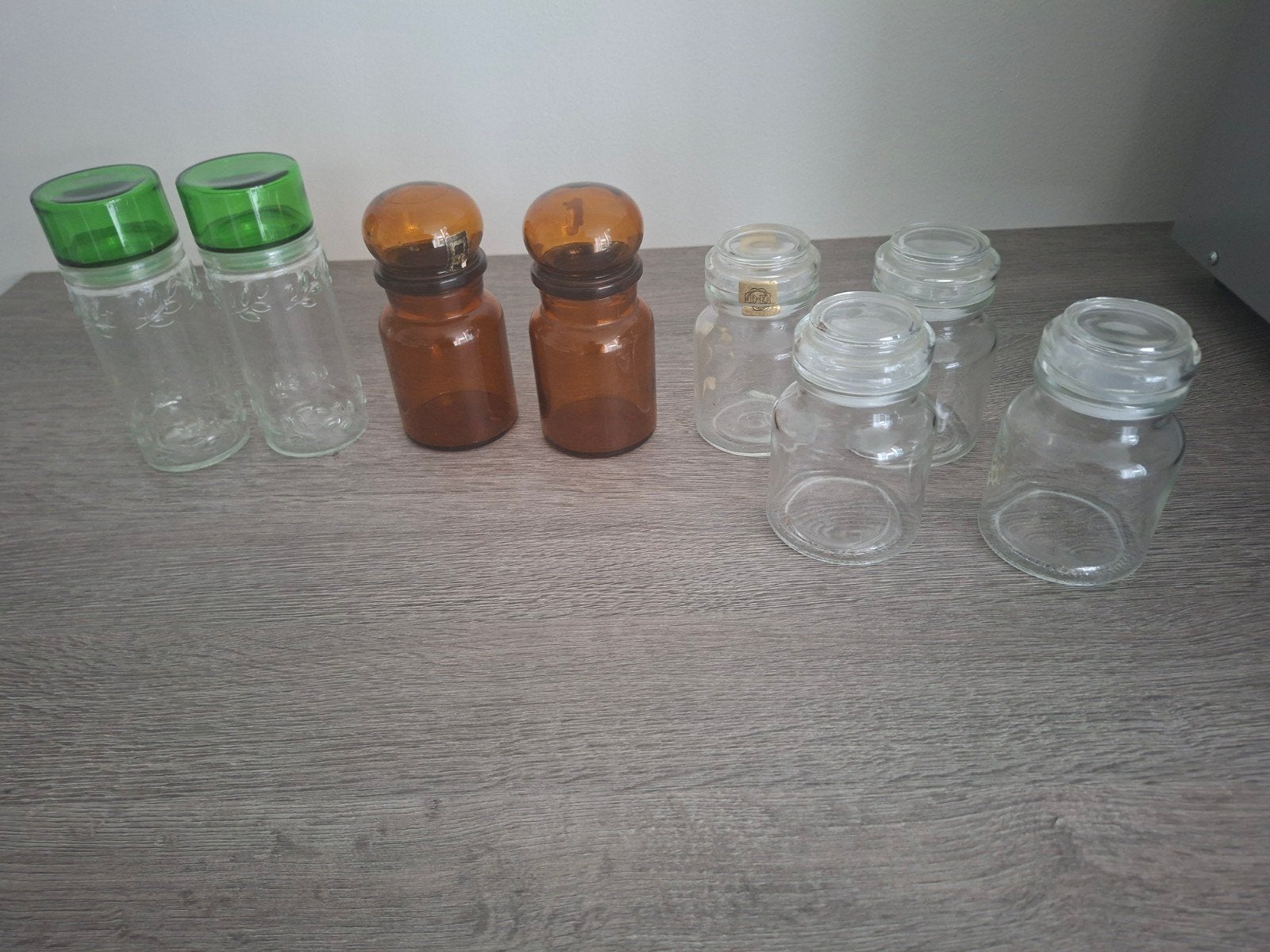 8 oa apothekerspotjes, Verzamelen, Glas en Borrelglaasjes, Gebruikt, Overige typen, Ophalen of Verzenden
