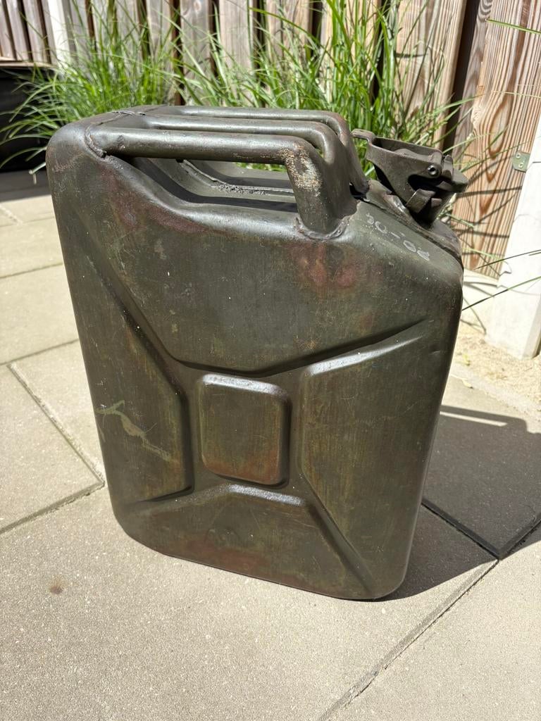 Vintage militaire jerrycan ABL 1953 origineel Belgisch leger, Ophalen of Verzenden